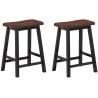 Wood Vintage Padded Breakfast Bar Stools Modern Backless Design Indoor Furniture for sale