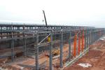 Prefabricated Logistic Structure Steel Warehouse H Beam Wind Resistance