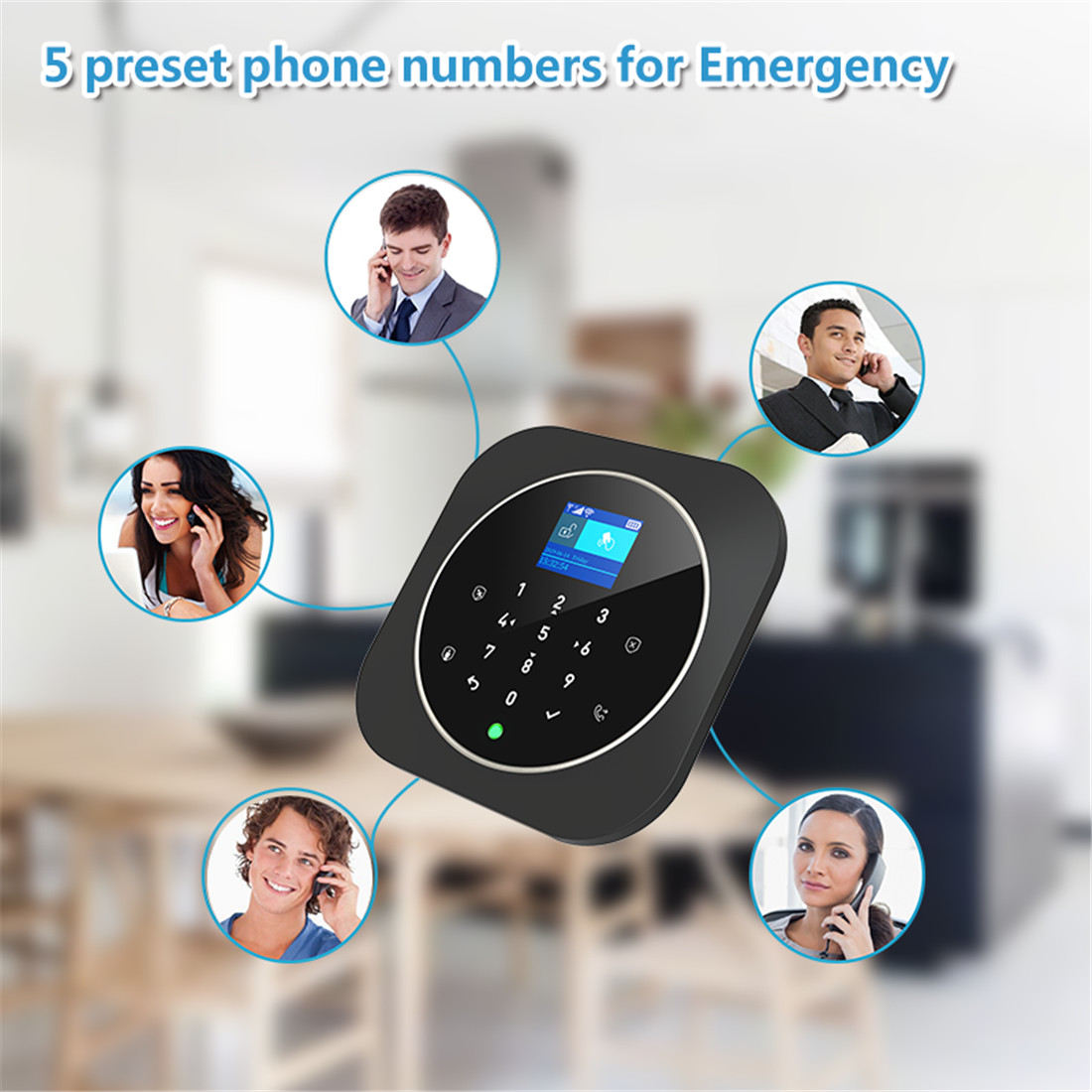 Home Alarm System Wi-Fi GSM Alarm Intercom Remote Control 433MHz Detectors IOS Android Tuya APP Control Touch Keypad