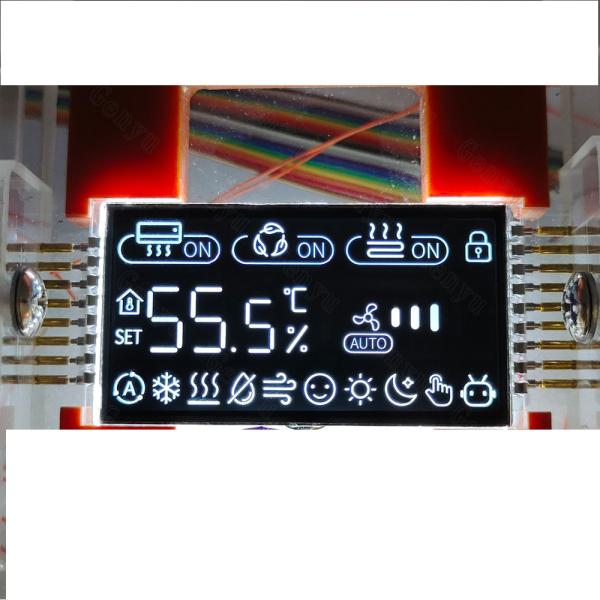 Customized Segment VA Lcd Display Module 1/4Duty 1/3Bias Pin Connecting