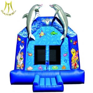 China Hansel kids outdoor inflatable bouncer castle with slides Guangzhou wholesale