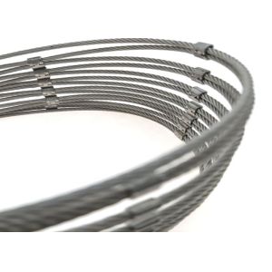 Flexible Inox Stainless Steel Wire Rope Mesh Knotted Ferruled