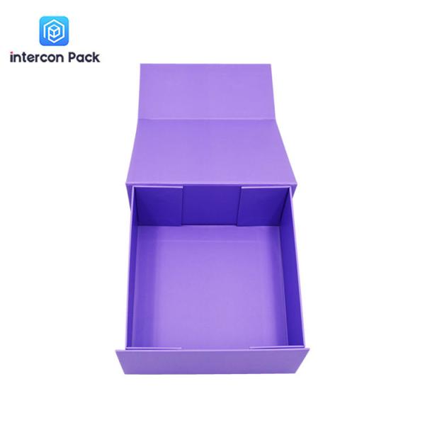 Hardcover Cardboard Paper Gift Boxes CMYK Folding Box With Magnetic Closure
