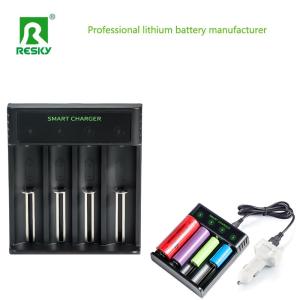 China 4 Slots Rechargeable Smart Battery Charger for 4.2V 2A 18650 Li-ion Ni-MH Ni-CD Battery wholesale