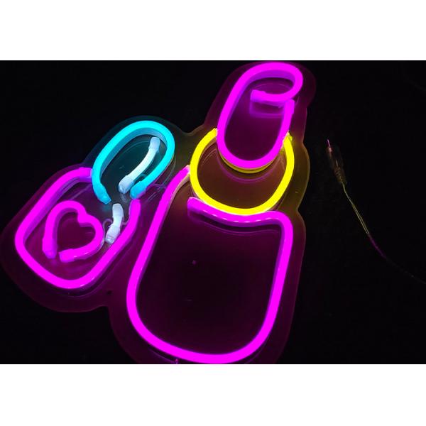 lipstick neon sign Cosmetics store channel letters, signboards, logos, advertising boxes, landscapes and stage decoratio