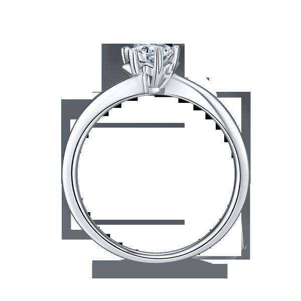 Lady 9k Round 7.5mm Moissanite Silver Ring Open Fashion Grandeur Jewelry