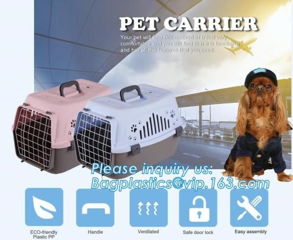 Quality Fashion Design Luxury Travel Pet Air Carrier Dog /Cat Transport Plastic Cages Wholesale, dog pet cage pet carrier dog ba for sale