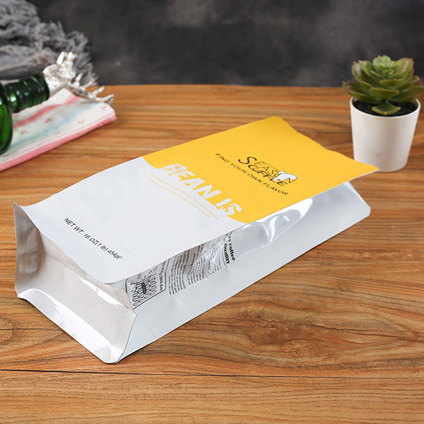 Food Grade Zipper 60mic Flat Bottom Stand Up Pouch Morinaga Powder Tea Bags Pack Coffee With Valve