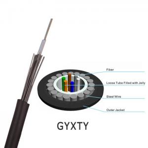 China GYXTY Outdoor Fiber Optic Wire , Central Loose Tube Non Armored Outdoor Optical Cable wholesale