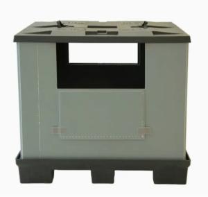 China Stackable Folding Pallet Container Logistics Collapsible HDPE Plastic Pallet Box wholesale