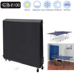 China Polyester Table Tennis Cover Black Water Resistant With Paddle Pockets wholesale