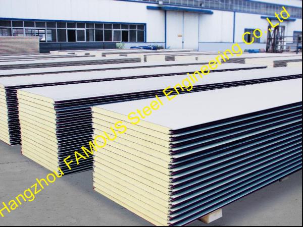 Quality Warehouse Metal Roofing Sheets / Polyurethane Panel Heat Insulation for sale
