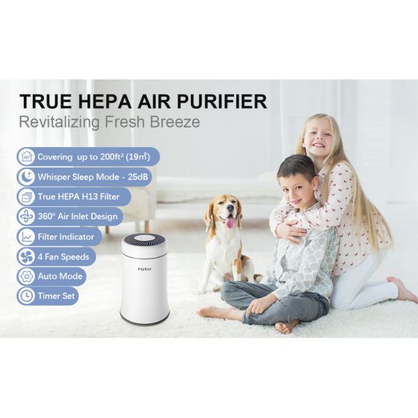 Low Noise Air Purifier Cleaner Removal 99.9% Air Purifier For Bathroom Odors