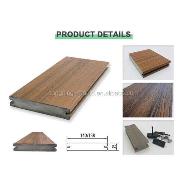 Modern Design Style WPC Outdoor Decking Floor for Easy Installation Engineered Flooring