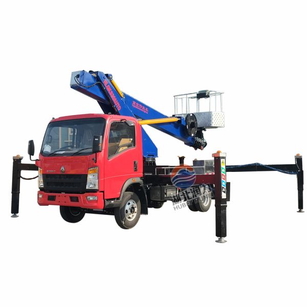 Export Oriented Right Hand Driving HOWO 30m Mobile Elevating Platform Truck Aerial Work Vehicle Bucket Truck