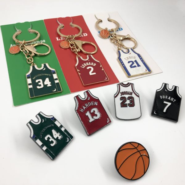 Team Metal Basketball Enamel Pins , Custom NBA Logo Pin Football Basketball