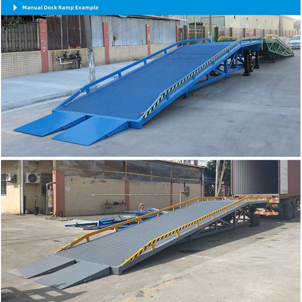 11m Anti Slip Mobile Loading Dock Ramp For Forklift Loading Adjustable