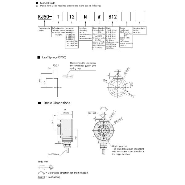 SJ50 12bits Hollow Shaft Absolute Encoder Radial High Resolution