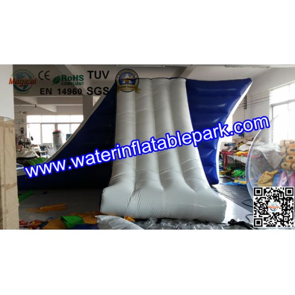 Lake Inflatable Floating Water Slide / Inflatable Water Games Float Climb And Slide