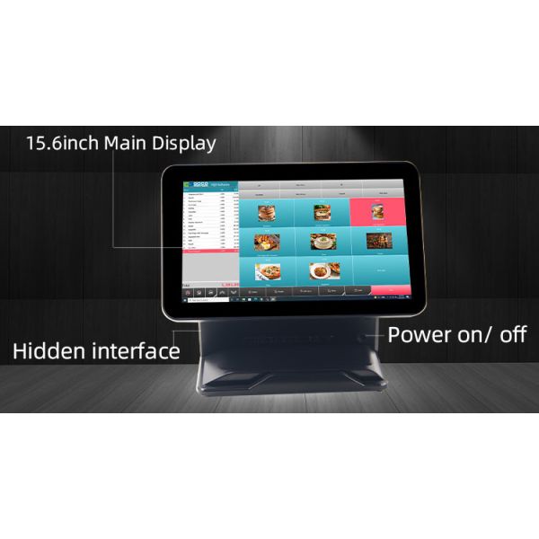 15.6 Inches Customer Display All in One Cash Register Bill Receipt Thermal Printer