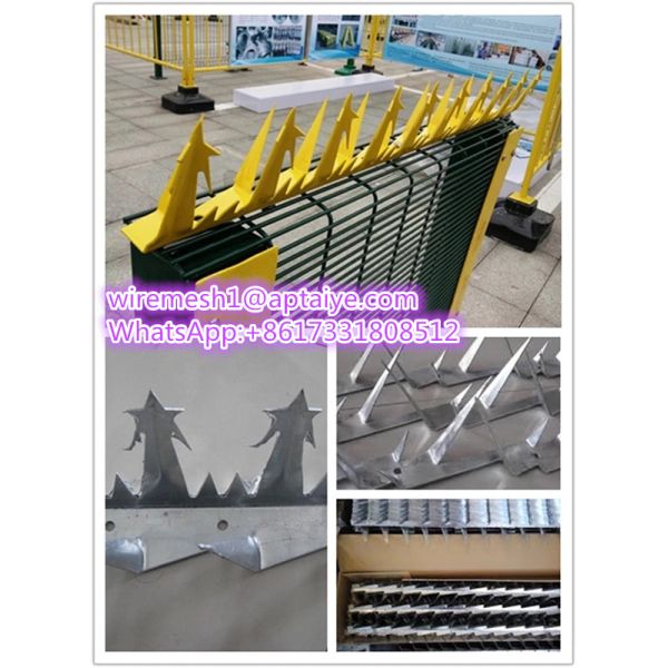 Anti - Climb Razor Wall Security Spikes , Garden Fence Security Spikes