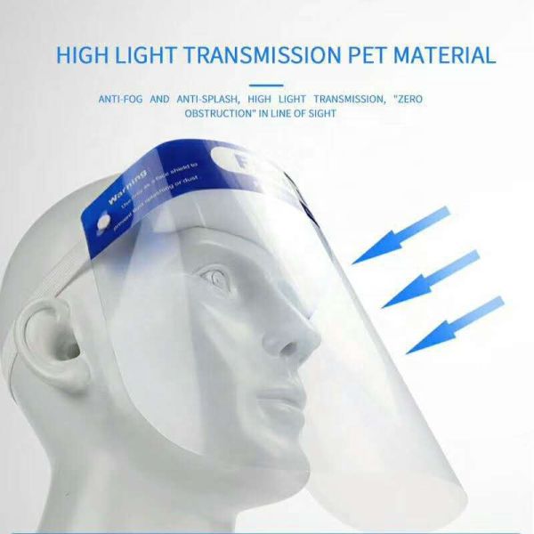 High Definition Anti Fog Curved Transparent Face Shield