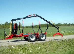 China 10 Ton Log Crane Trailer , Forestry Industry 2.5m2 Hydraulic Crane For Trailer wholesale