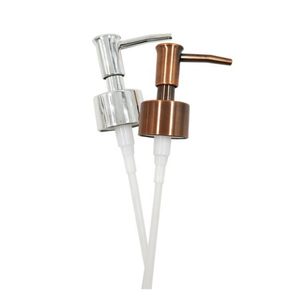 Gold Colored Lotion Pump Replacement Lids Stainless Steel Replacement Lotion Pump