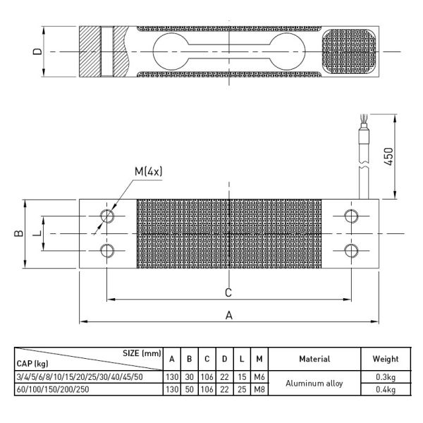 High Accuracy Strain Gauge Compression Load Cell for Weighing Scale