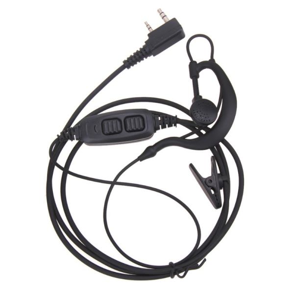 2 Pin Dual PTT Earpiece Headset Mic For Baofeng UV-82 UV-8D Walkie Talkies
