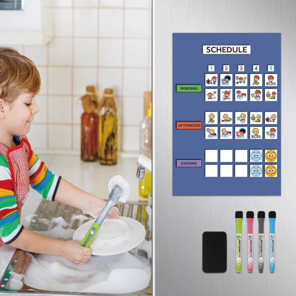 Removable Dry Erase Sticky Daily Behaviour Reward Chart With Stickers Printable