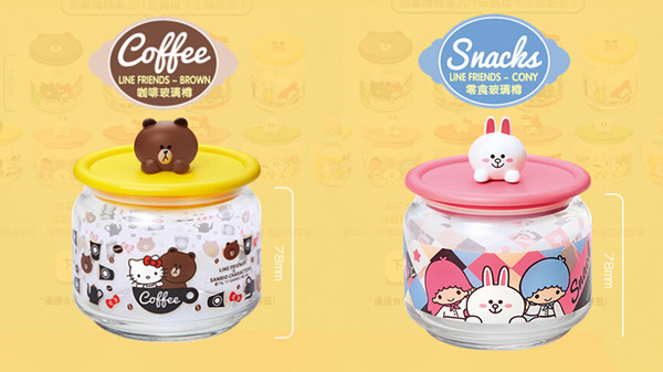 Transparent Color Glass Storage Jar Plastic Toy Figures Sell In HongKong 7 - 11 Store For Collection