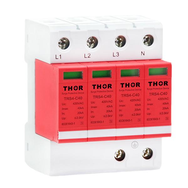 Quality power surge protector device lightning arrester 40KA indoor surge protection tvss for sale