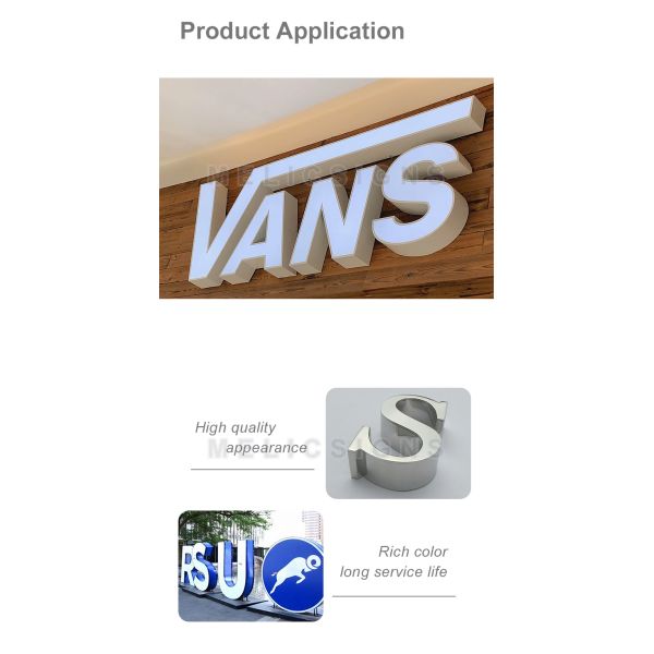 Brush Gold Anodized Cast Aluminium Channel Letter Coil Color Coated