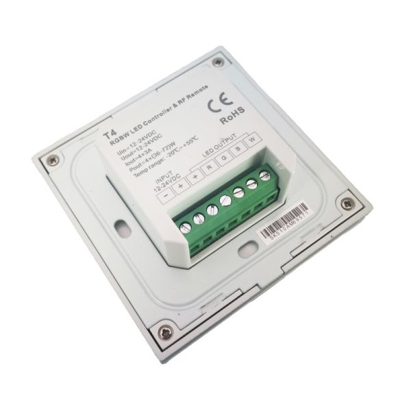 Led RGBW Strip Controller DC12-24V 4A/4CH Output Wall Mount Touchable Panel