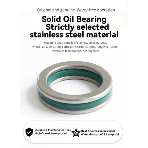 Thrust Ball Solid Oil Bearings High Load Capacity Maintenance-Free for Standard and Custom Sizes