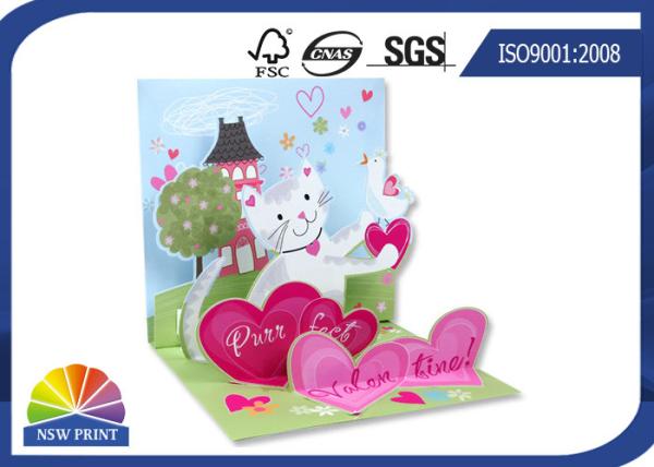 Quality 3D Pop Up Stand Display Christmas Greeting Card / Wedding Cards Fancy Design for sale