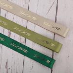 Customizable Satin Ribbon Rose Gold Foil Printed Ribbon for Gift Wrapping