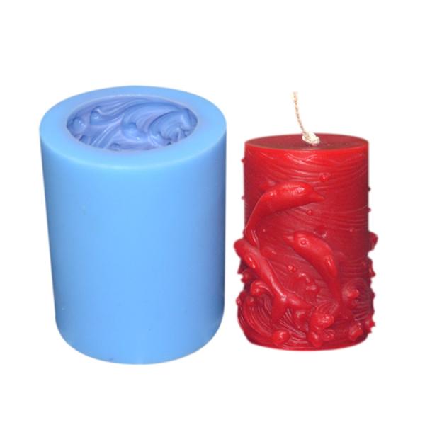 Quality Dolphin Shape Silicone Candle Mold Sustainable 3D Candle Molds for sale