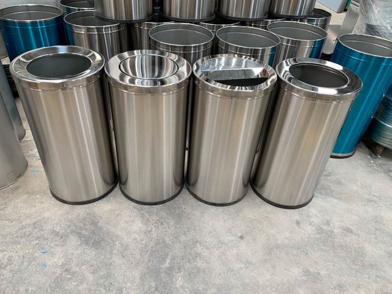 Double Layer Recycling Trash Garbage Can Waste Bin Bin Stainless Steel Trash Can with Inner Bucket