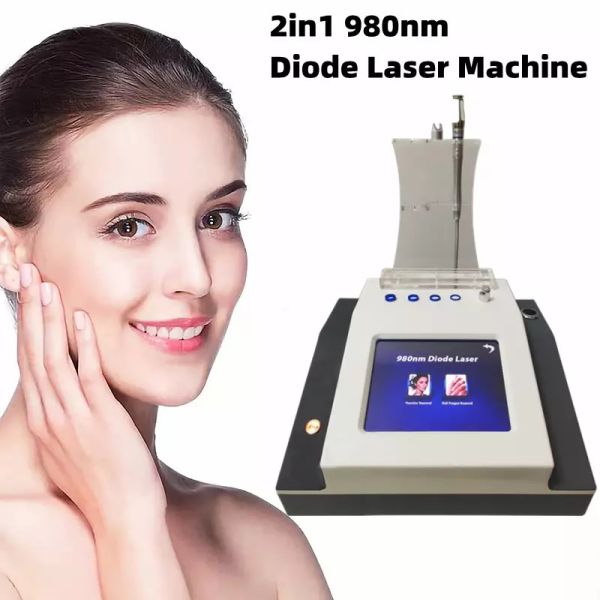 Portable 2 In1 980nm Diode Laser Facial Beauty Machine For Facial Vascular Vein Removal