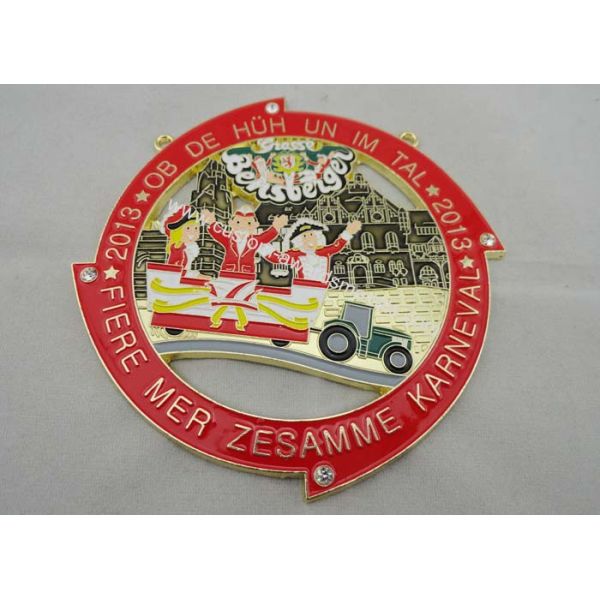 Custom Fiere Die Cast, Die Struck, Stamped Mer Zesamme Karneval medal by Two Tones Plating