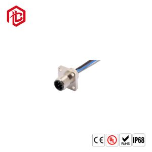 China Industrial IP67 Waterproof Electrical M12 Circular Connector Male To Female Molding Cable 3 4 5 8 12 Pins wholesale