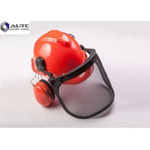 Metallurgy PPE Safety Helmet , Industrial Safety Helmet With Face Protection
