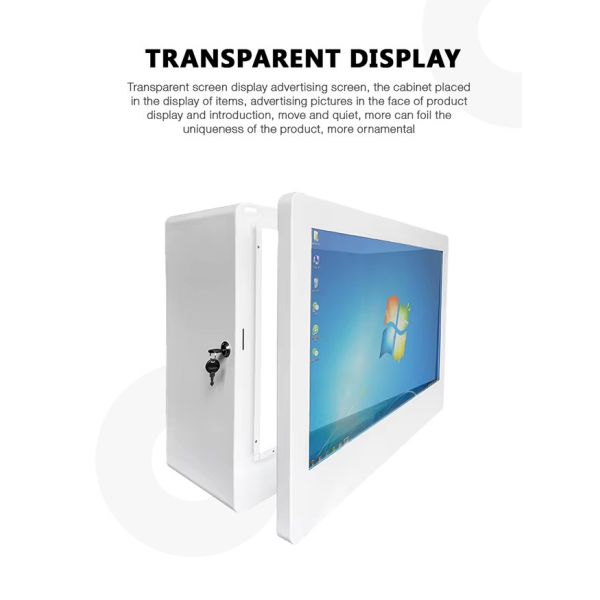 TFT Transparent Lcd Display Cabinet 32 Inch-65 Inch Clear LCD Screen 350cd/m2