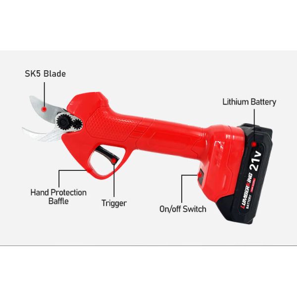 Handheld Tree Pruning 21V Cordless Branch Cutter Battery Cordless Pruner Shears Rechargeable
