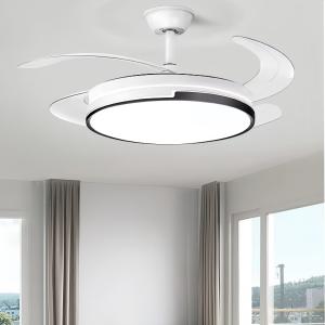 China Remote Control LED Ceiling Fan Lights , Modern LED Invisible Ceiling Fan With Light on sale