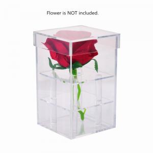 China Crack Resistance Acrylic Storage Box Single Preserved Rose Acrylic Box wholesale