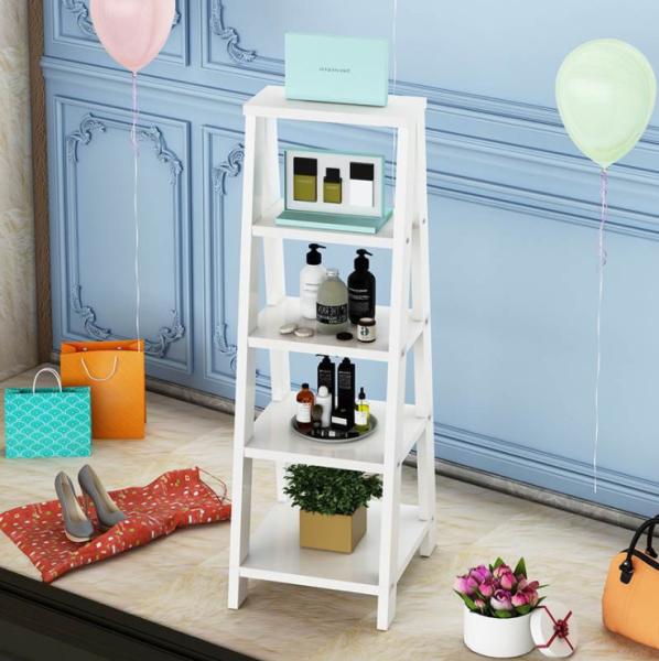 White Simple Shoe Display Stands , Multi Functional Combination Display Shelves