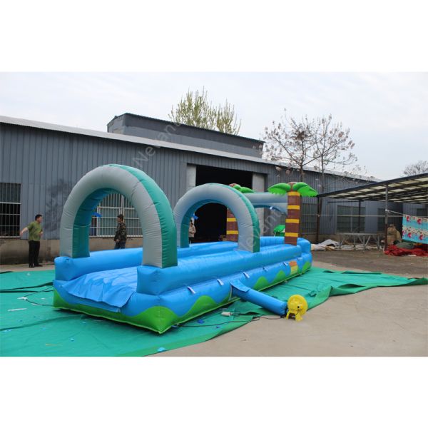 Unisex PVC Rainbow Inflatable Water Slip And Slide for Active Water Play